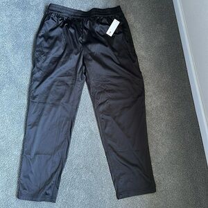 Peach “Chantal Jogger” in black satin, xl, nwt